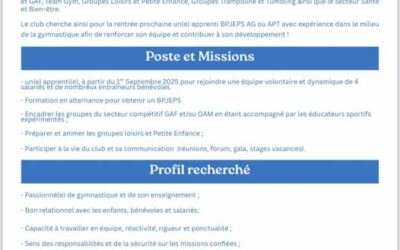 Recherche d’alternance BPJEPS AG ou APT